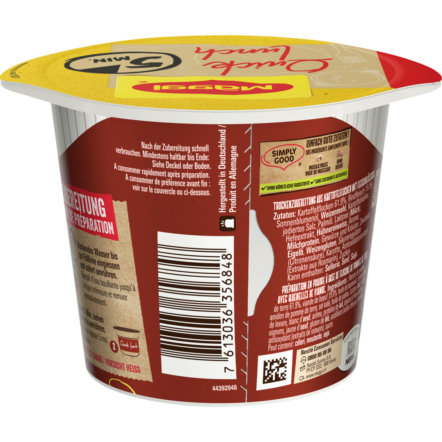 Maggi Quick Lunch Kartoffelstock & Fleischkügeli
