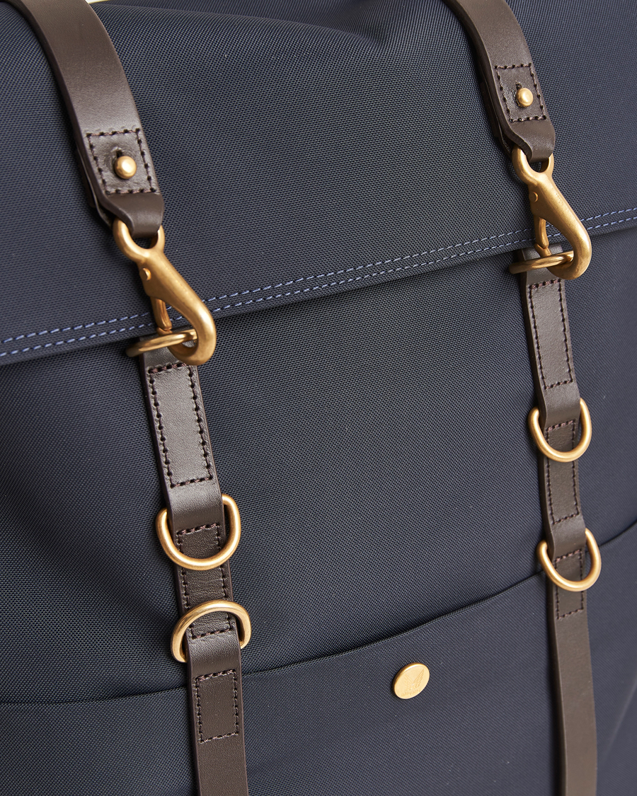 Mismo M/S Nylon Backpack Navy/Dark Brown