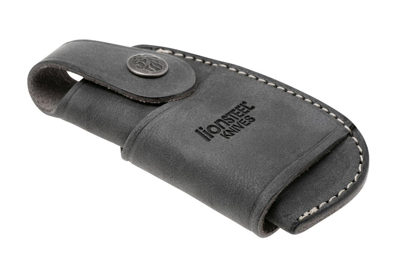 LionSteel Leather Sheath 900FDV4 BL horizontaal/verticaal multicarry, riemfoedraal, blauw leer