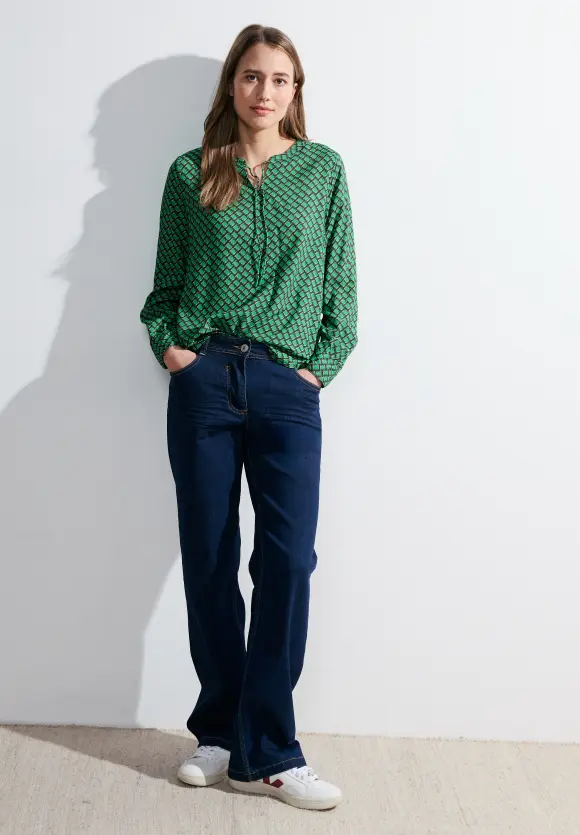 Print Tunikabluse - strong khaki
