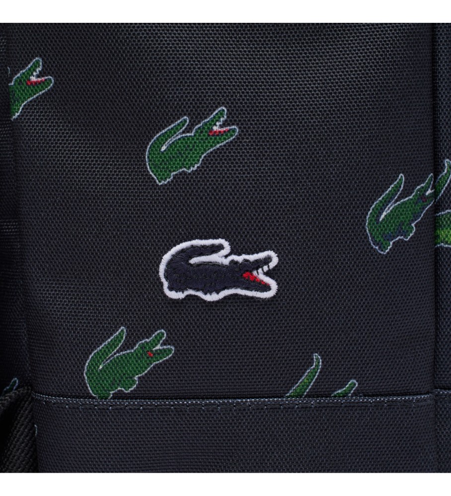 Mochila Lacoste com estampa azul marinho