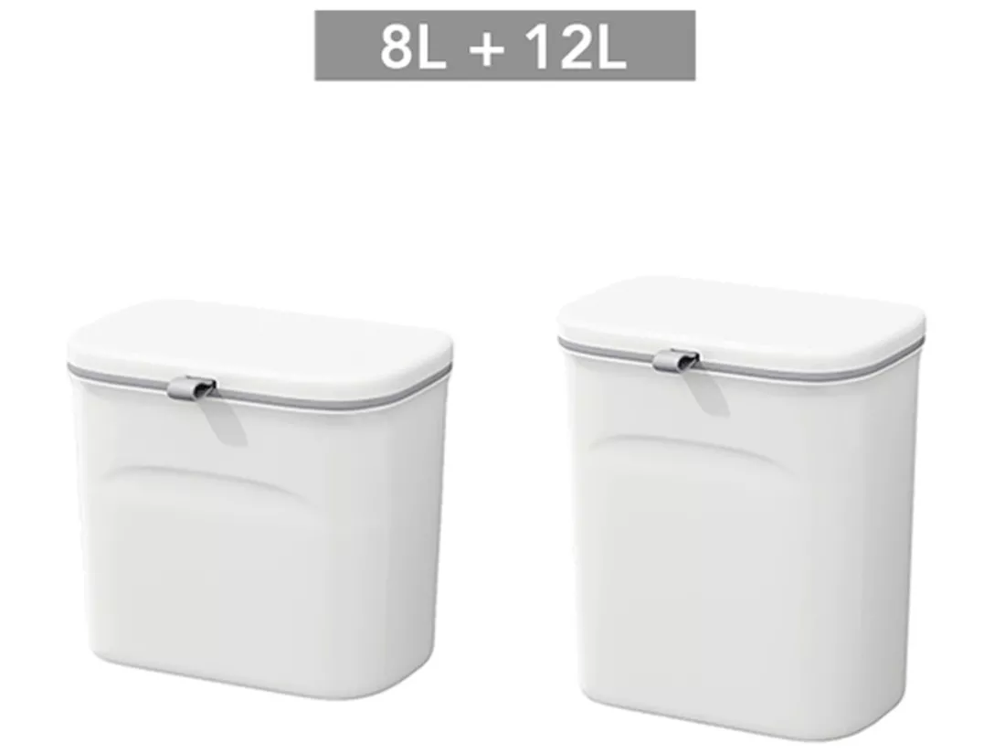 Poubelle de cuisine murale multifonctionnelle 8 l