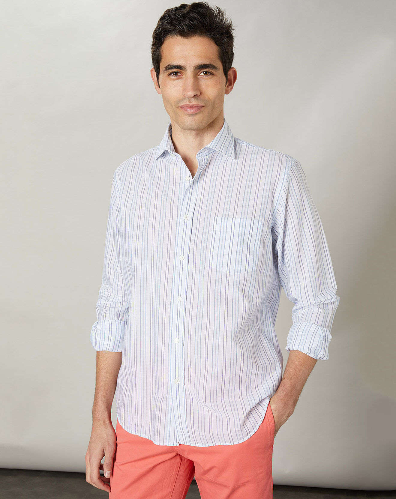 Hartford Chemise regular Paul bleue