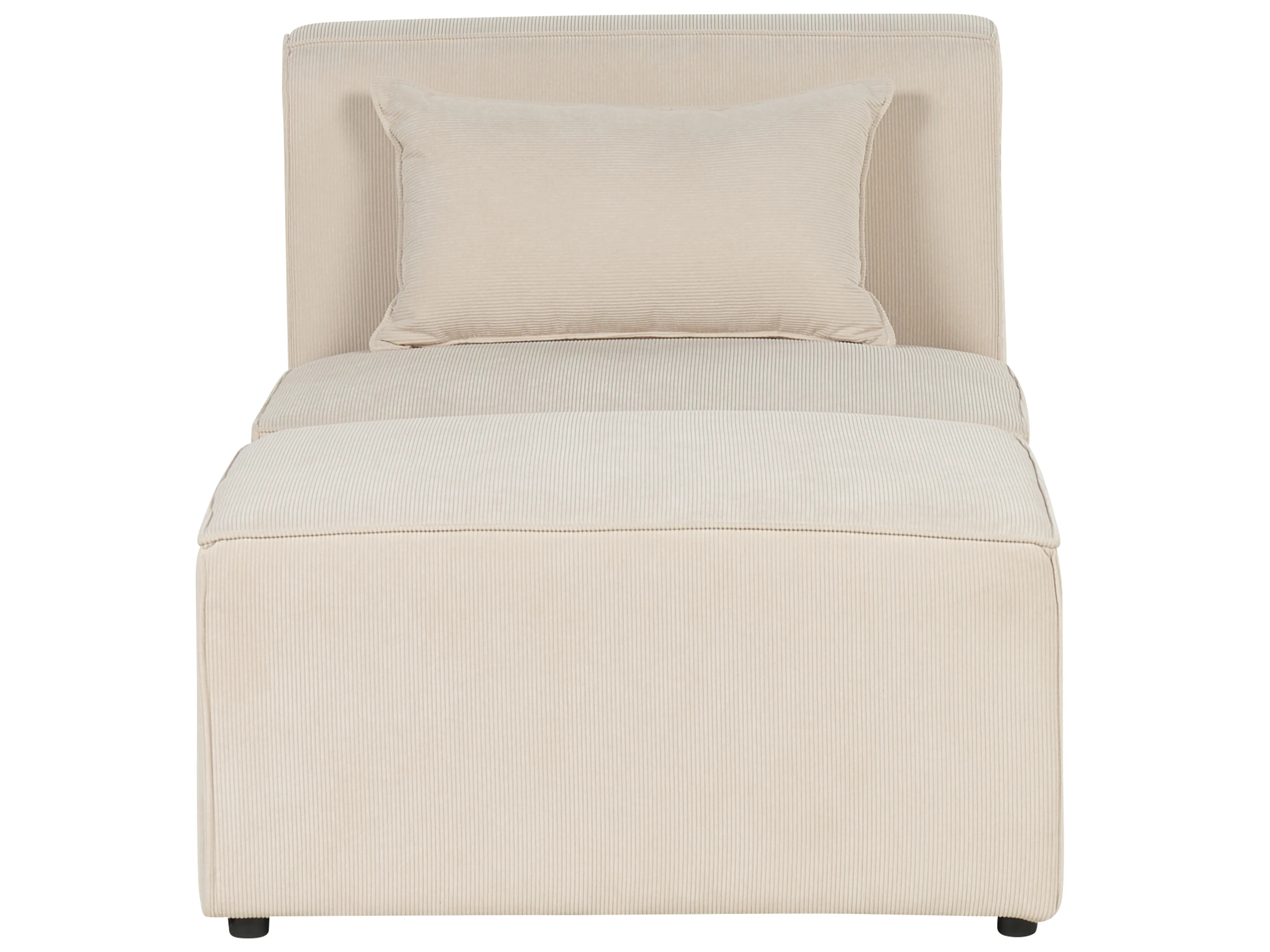Chaise longue LEMVIG Corduroy Lichtbeige