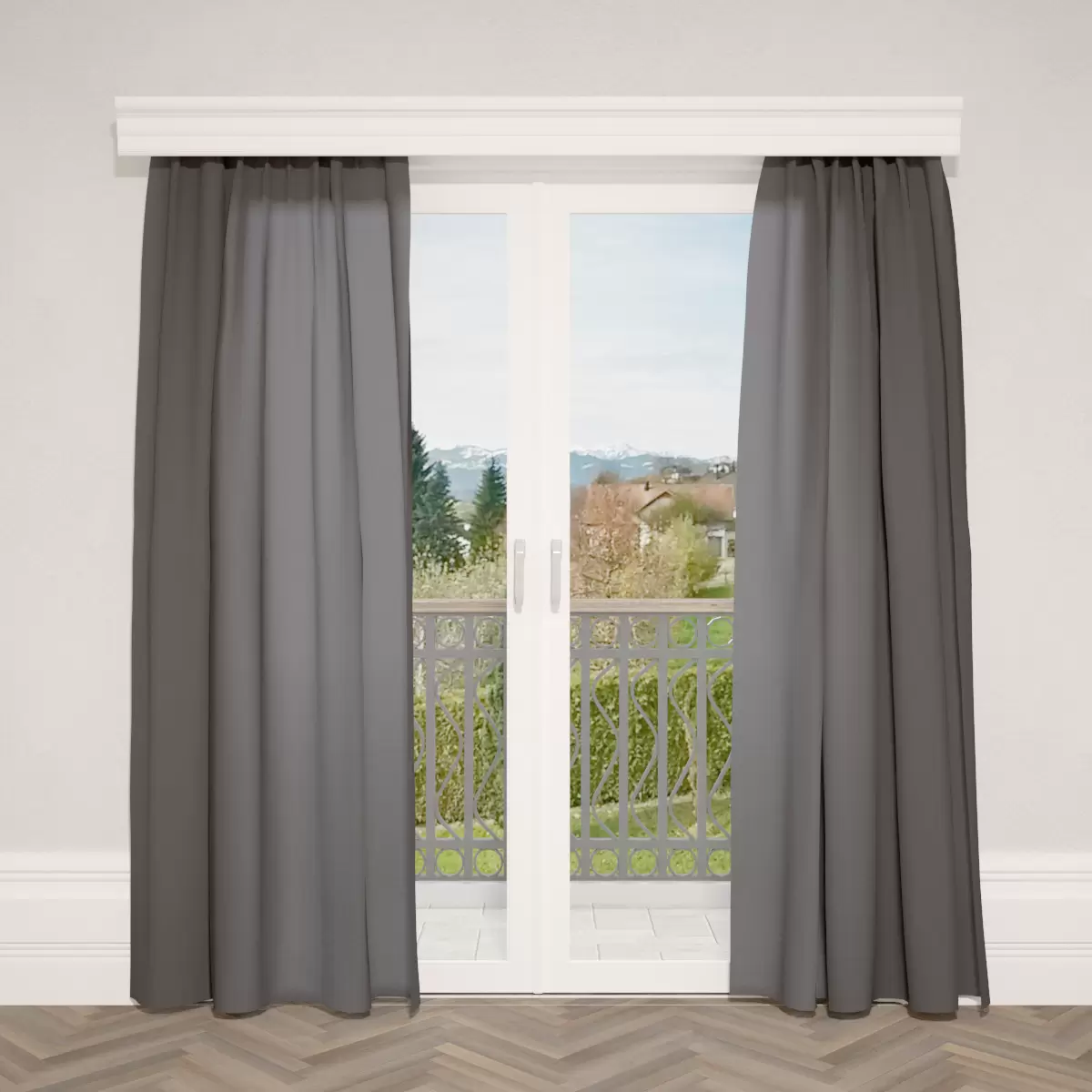 Nachtvorhang Aspect Linen Grau