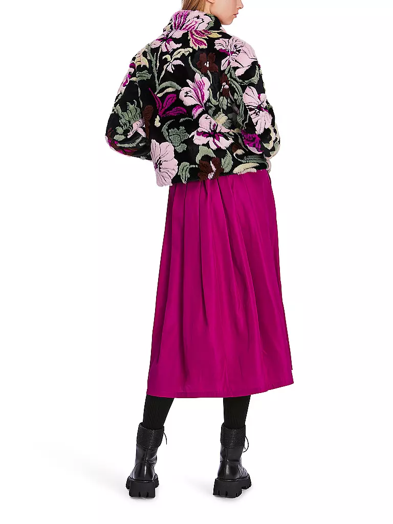 MARC CAIN Jacke in Felloptik schwarz