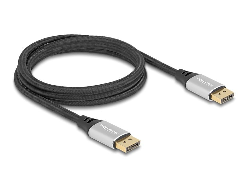 Delock Kabel 16K 60 Hz DisplayPort - DisplayPort, 2 m, Silb Delock DisplayPort Kabel 16K 60 Hz 2 m silber Metall