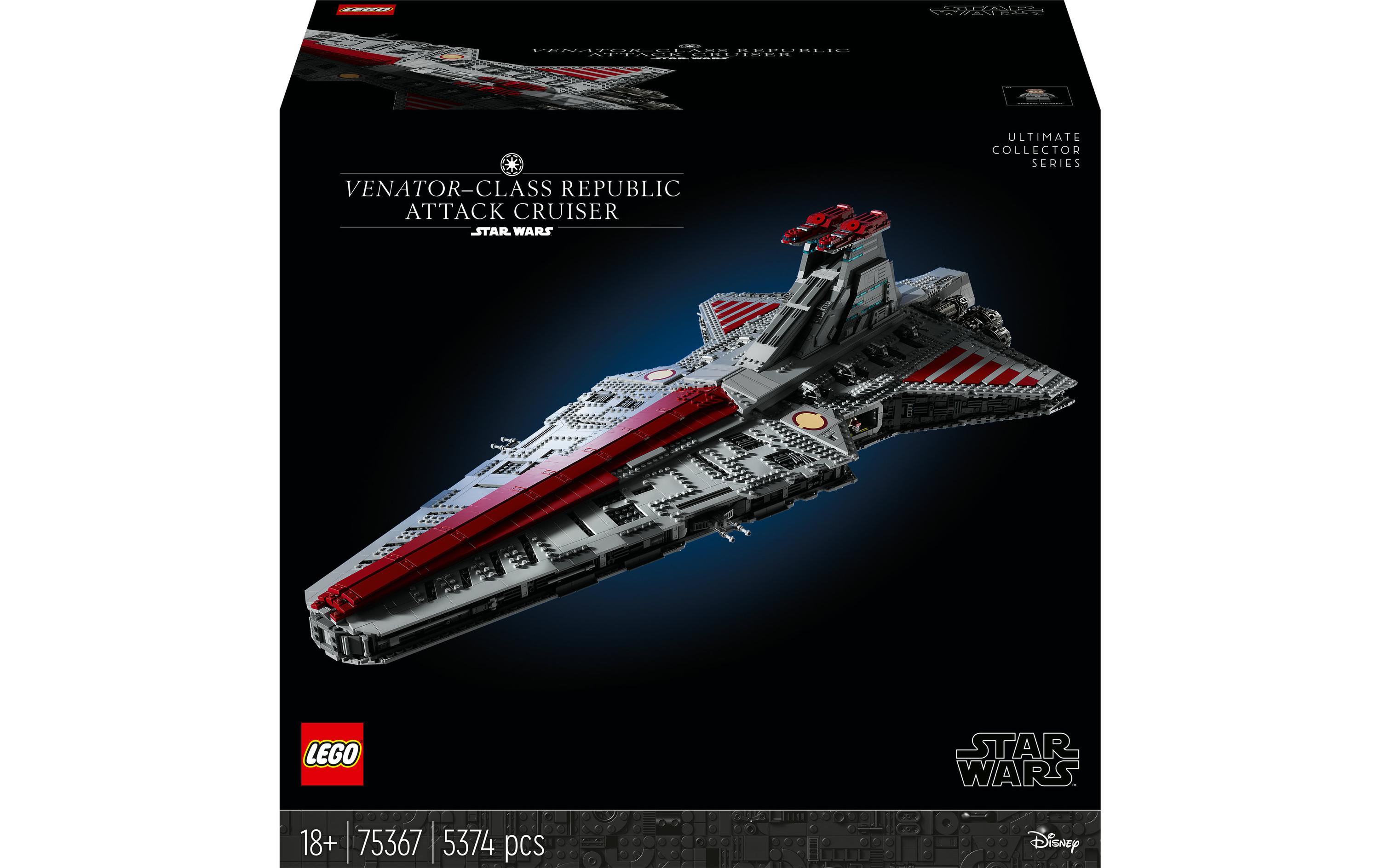 Star Wars Republikanischer Angriffskreuzer 75367<br>Sternenschiff zum Bauen und Ausstellen