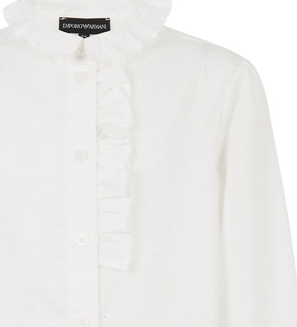 Emporio Armani Skjorte - Hvid m. Print