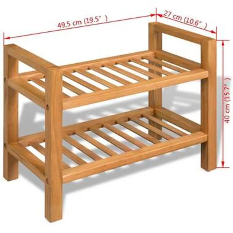 vidaXL - Schoenrek - Bruin - Hout