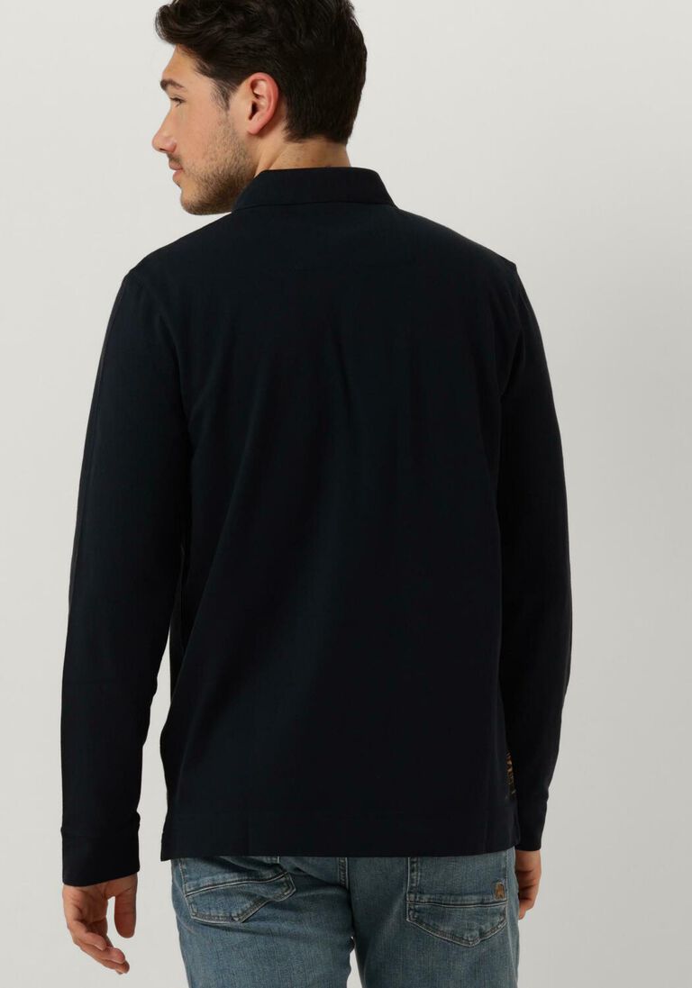 PME LEGEND blauwe pme legend polo long sleeve polo pique garment dye
