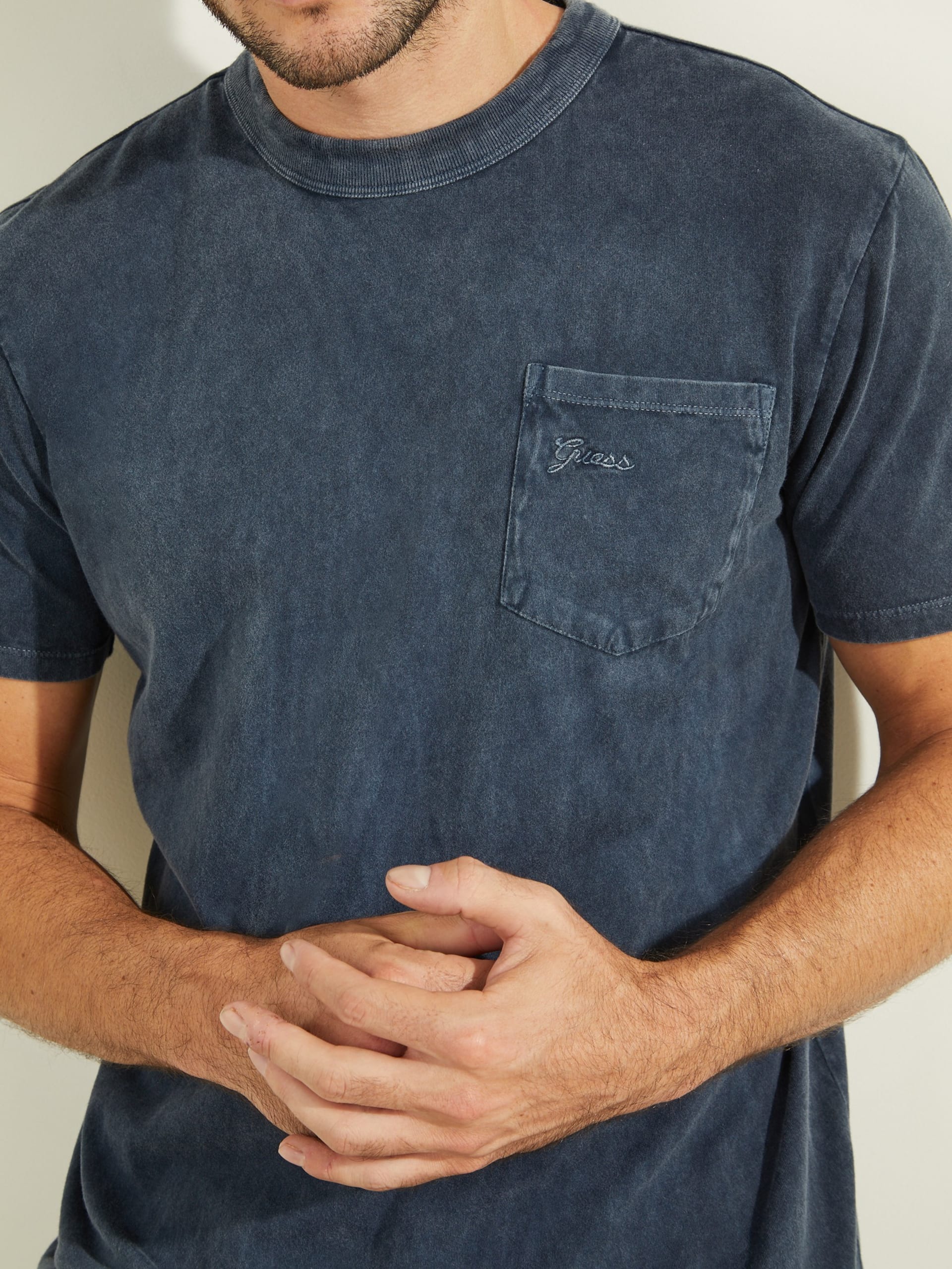 Camiseta de malha camurçada