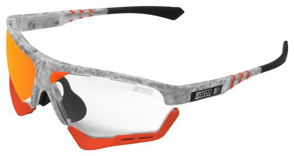 Scicon Sports Aerocomfort SCN XT XL Lunettes De Soleil De Performance Sportive (Miroir Rouge Photochromique Scnxt/Matt Gelé)