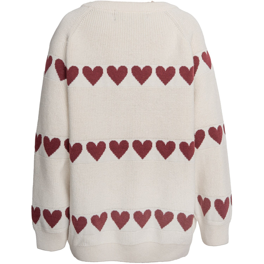 Køb Hanevild Ivory Red Heart Bluse