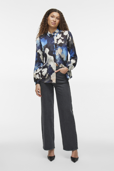 Vila blauwe dames blouse