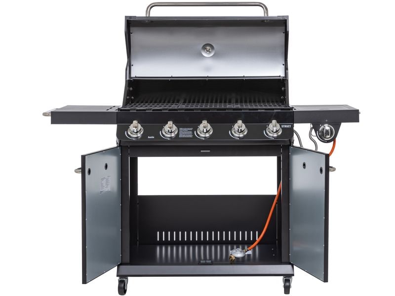 STRUCT Gasgrill Austin 5B Mobiler Gasgrill mit 5 Brennern und einer Seitenkochstelle