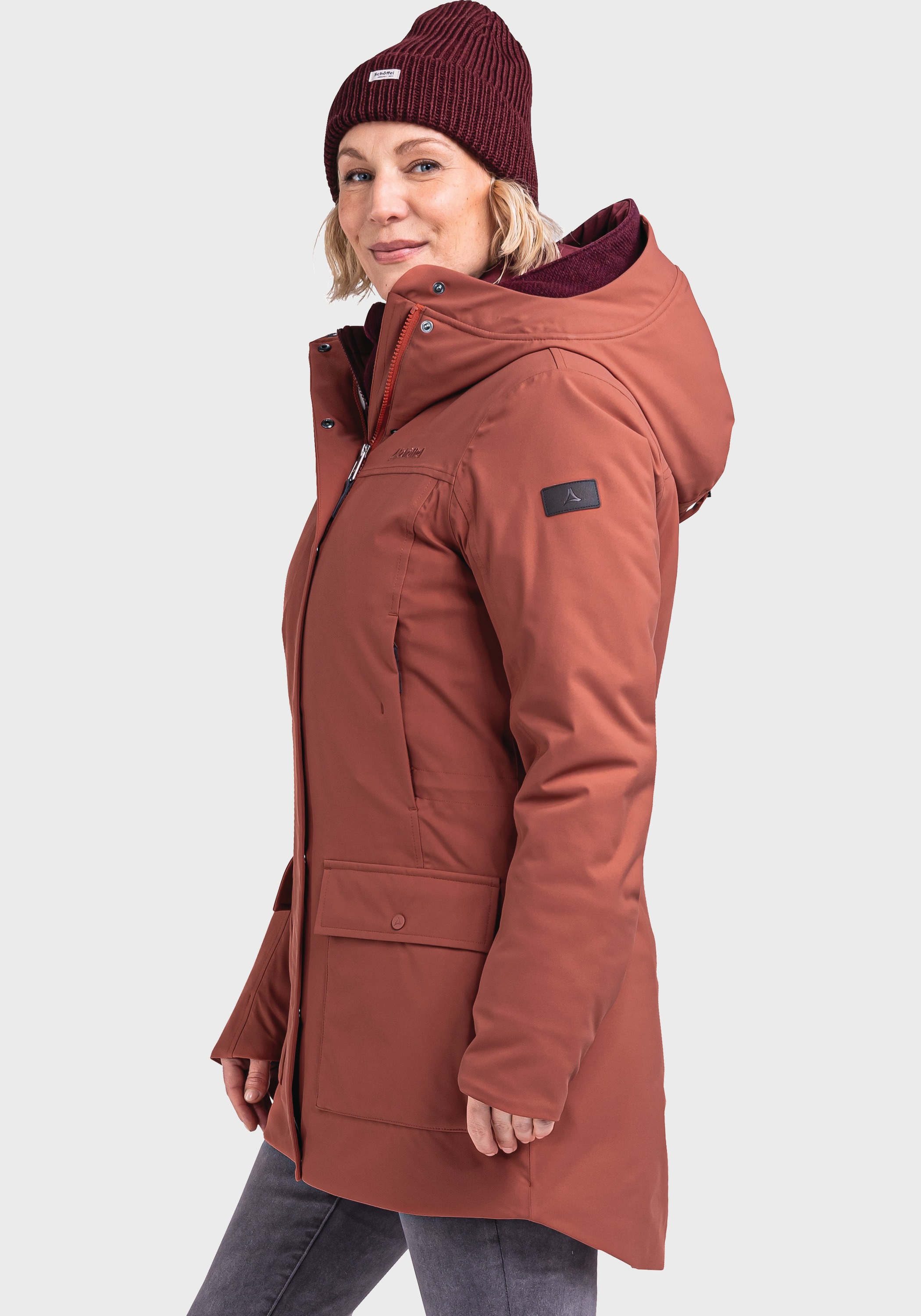Schöffel Langjacke »Ins. Parka Rotterdam L« mit Kapuze