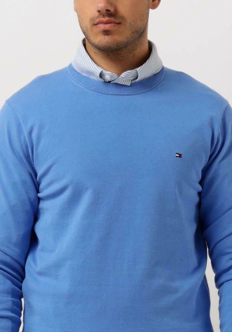 TOMMY HILFIGER blauwe tommy hilfiger trui 1985 crew neck sweater