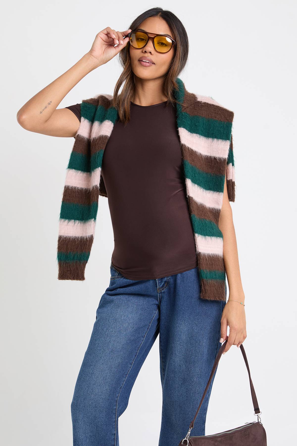 boohoo T-shirt de maternité Soft Touch à col rond