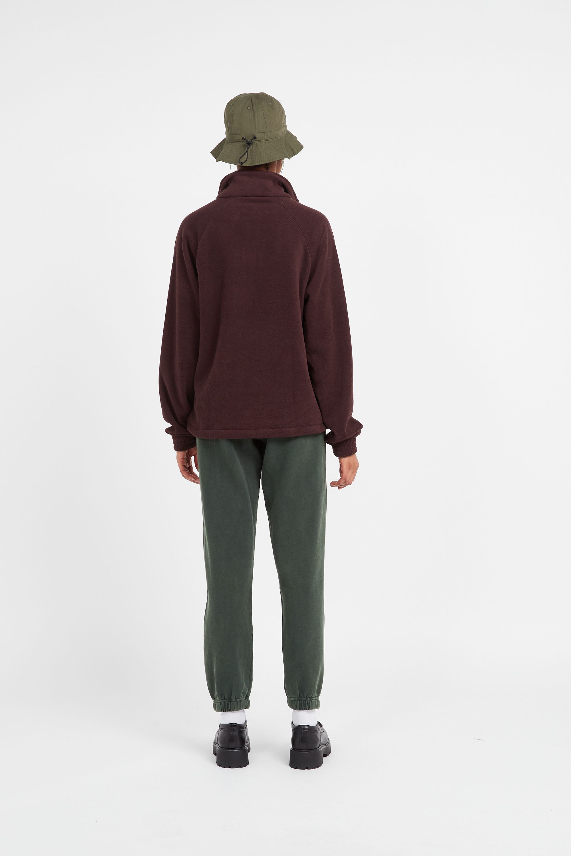ADIDAS Polaire 1/4 ZIP Marron