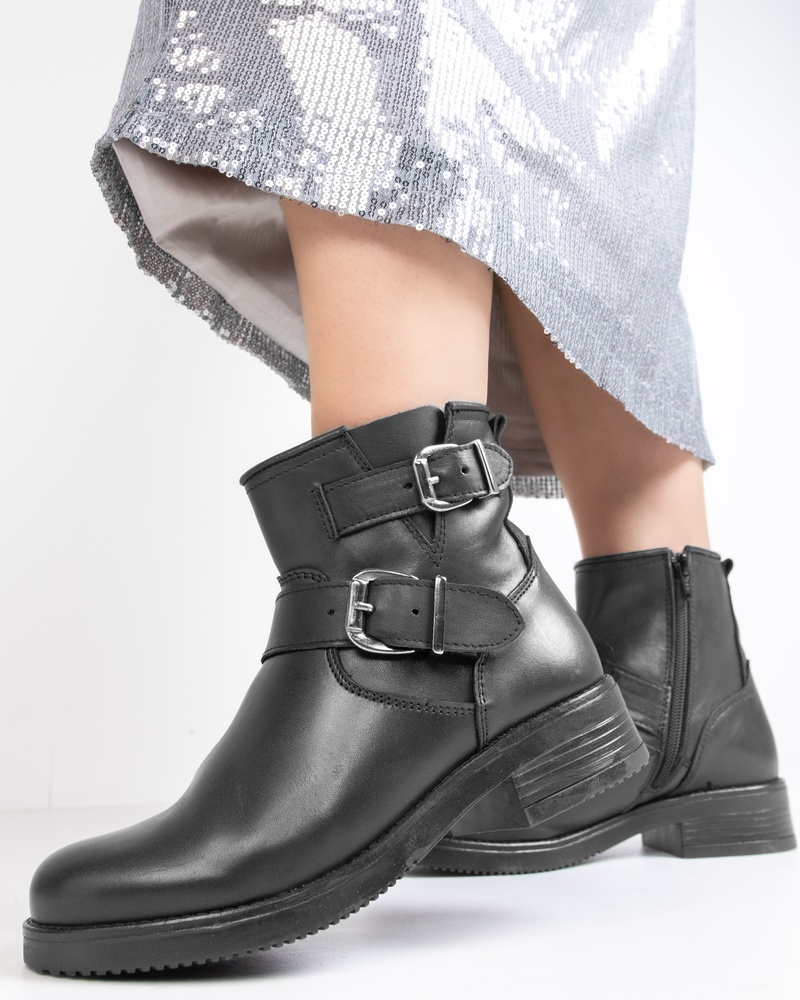 Nelson Bikerboots  - zwart
