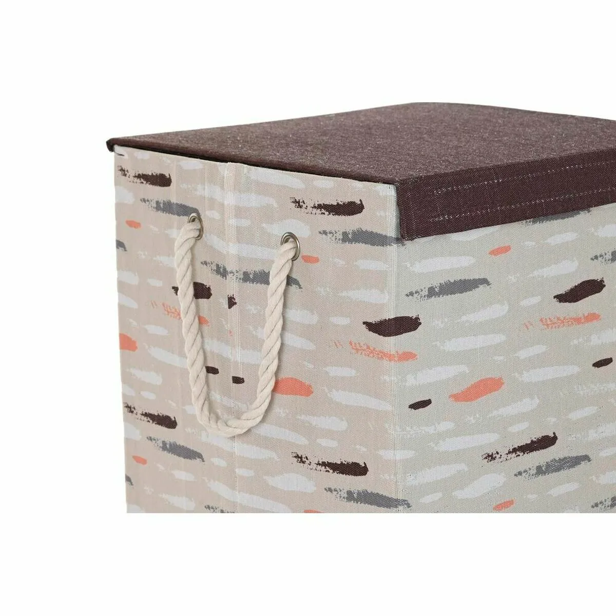 DKD Home Decor Panier à linge - Gris/Orange