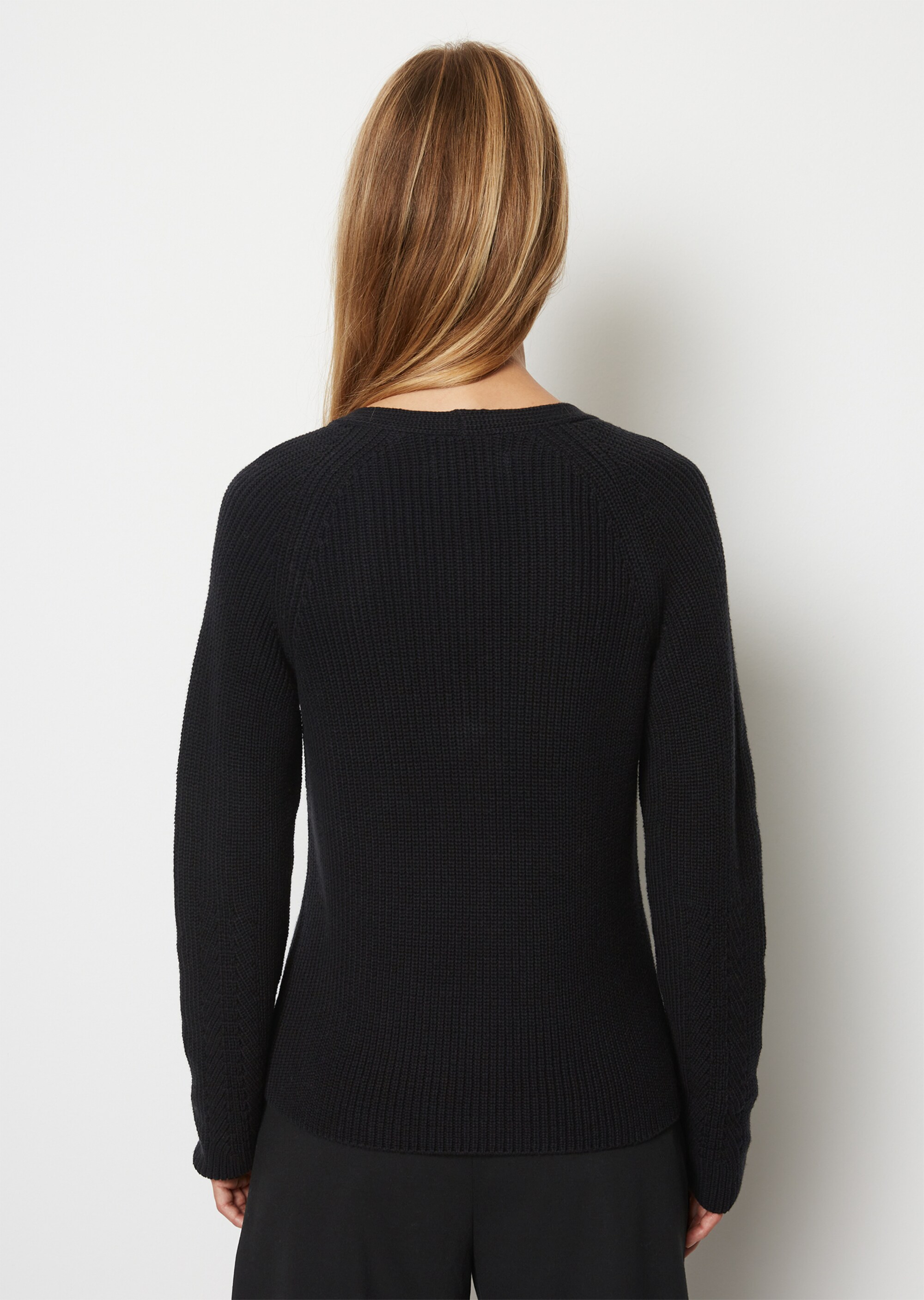 V-Neck-Strickpullover regularaus softem Baumwoll-Garn
