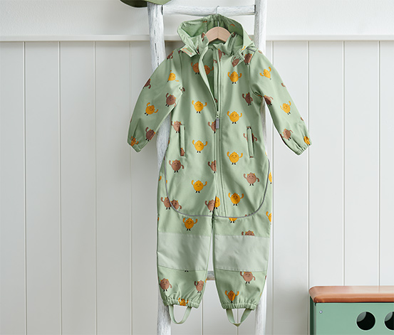 Softshell-Einteiler, mit Monsterprint