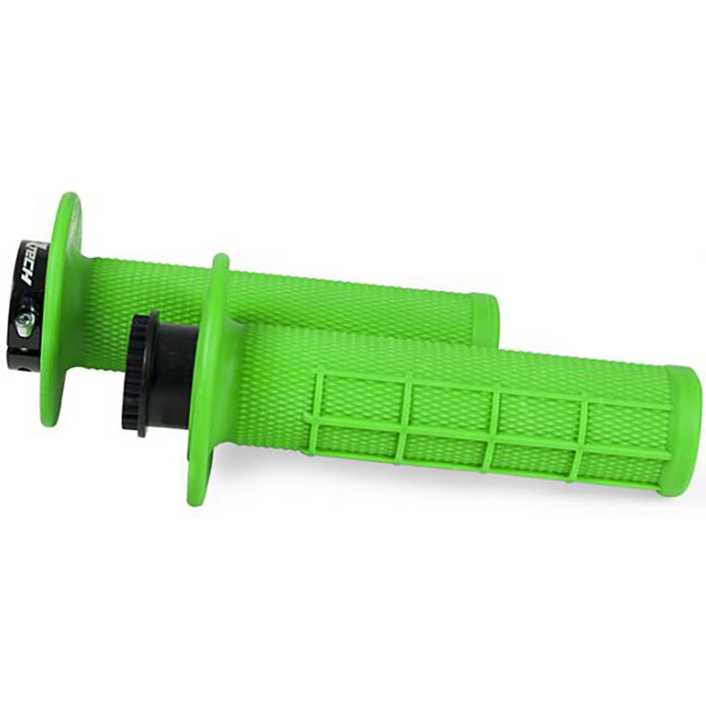 RTECHMX - Poignées R20 Lock-On Waffle Vert fluo