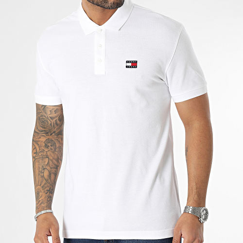 Polo Manches Courtes Classic XS Badge 6224 Blanc