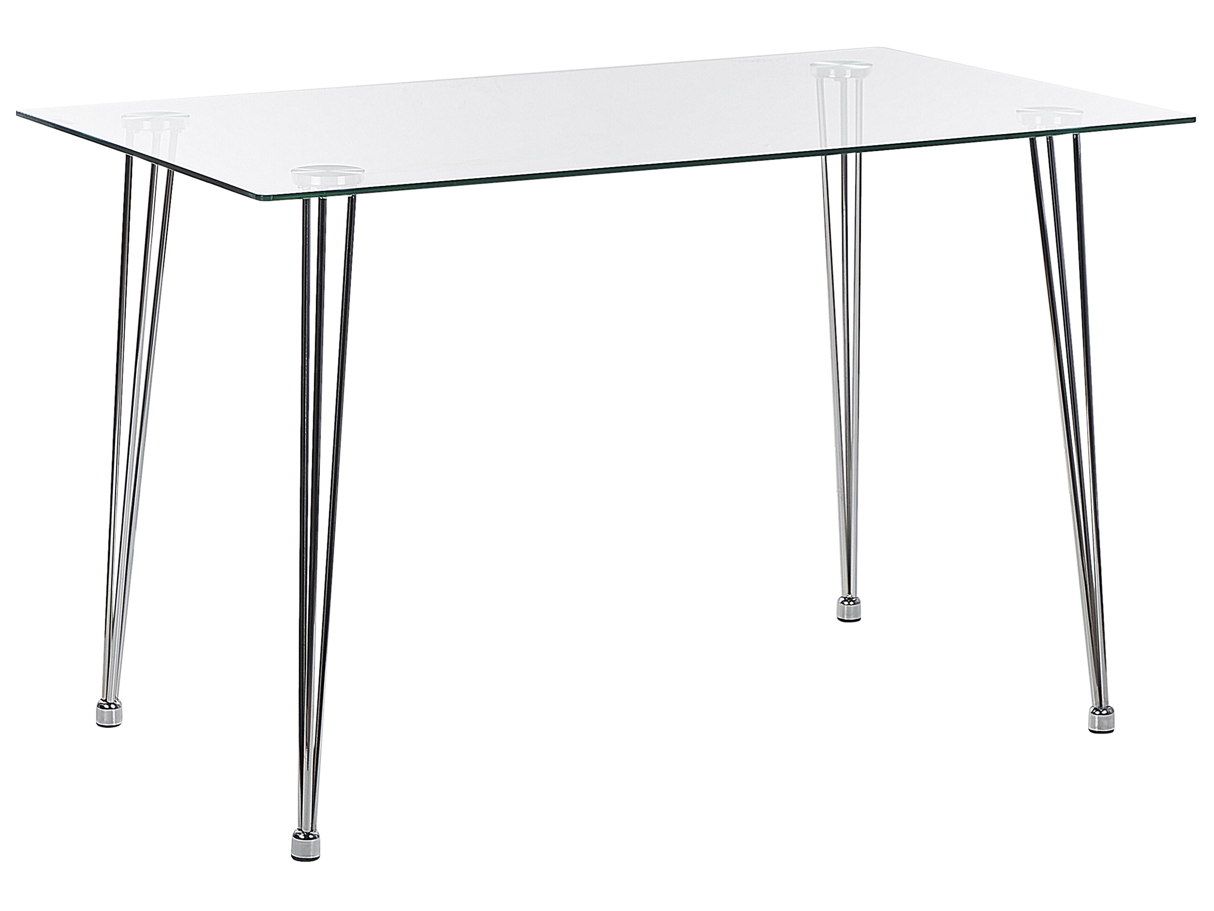 Eettafel WINSTON Zilver 70 cm Veiligheidsglas 120 cm