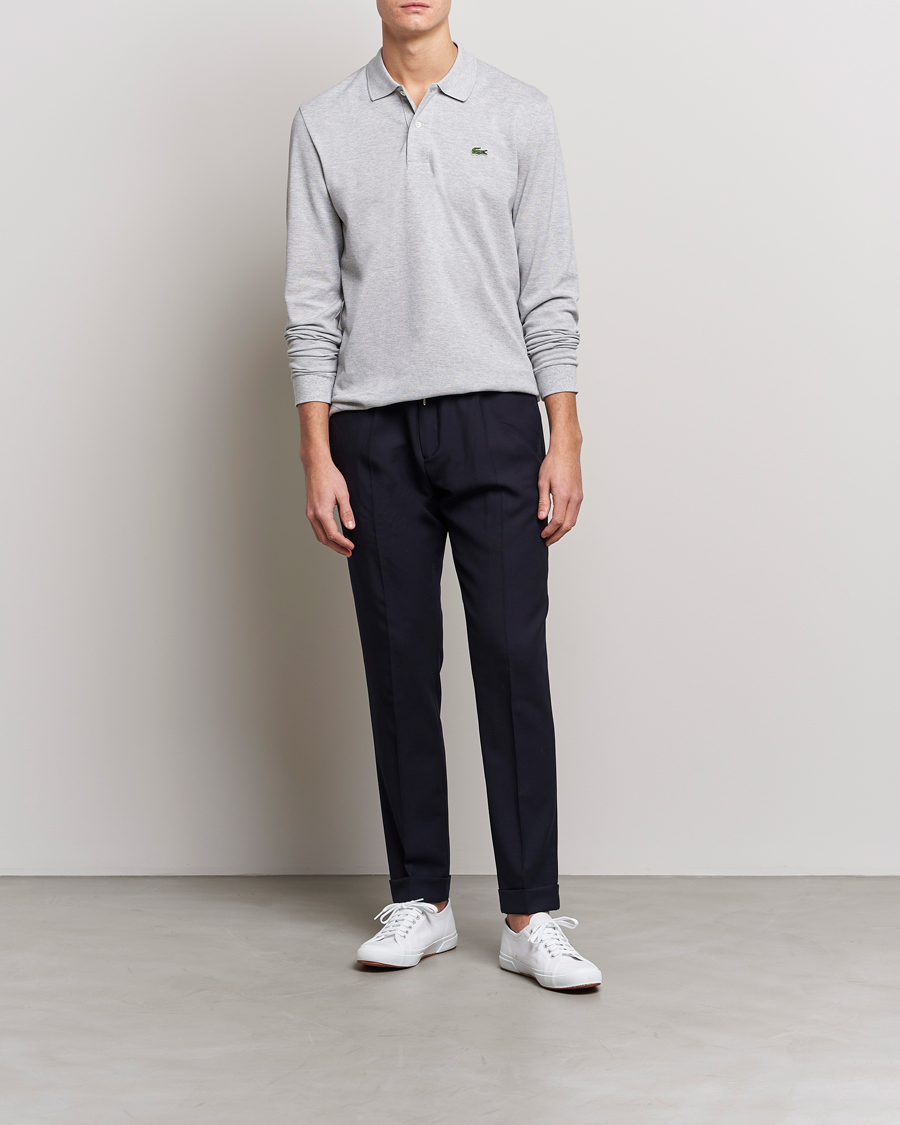 Lacoste Long Sleeve Original Polo Grey