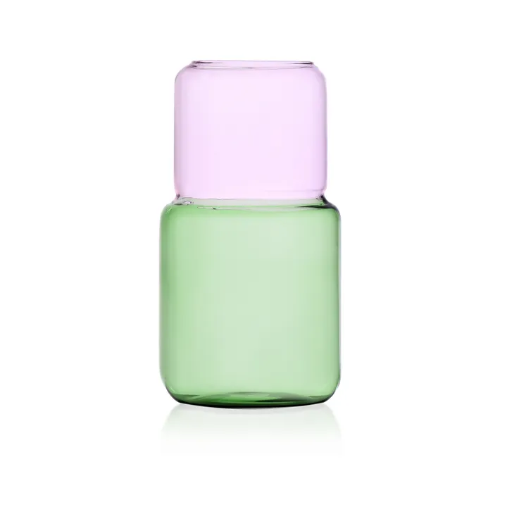 Ichendorf Milano Vase bi-color en borosilicate 25 cm | Vert