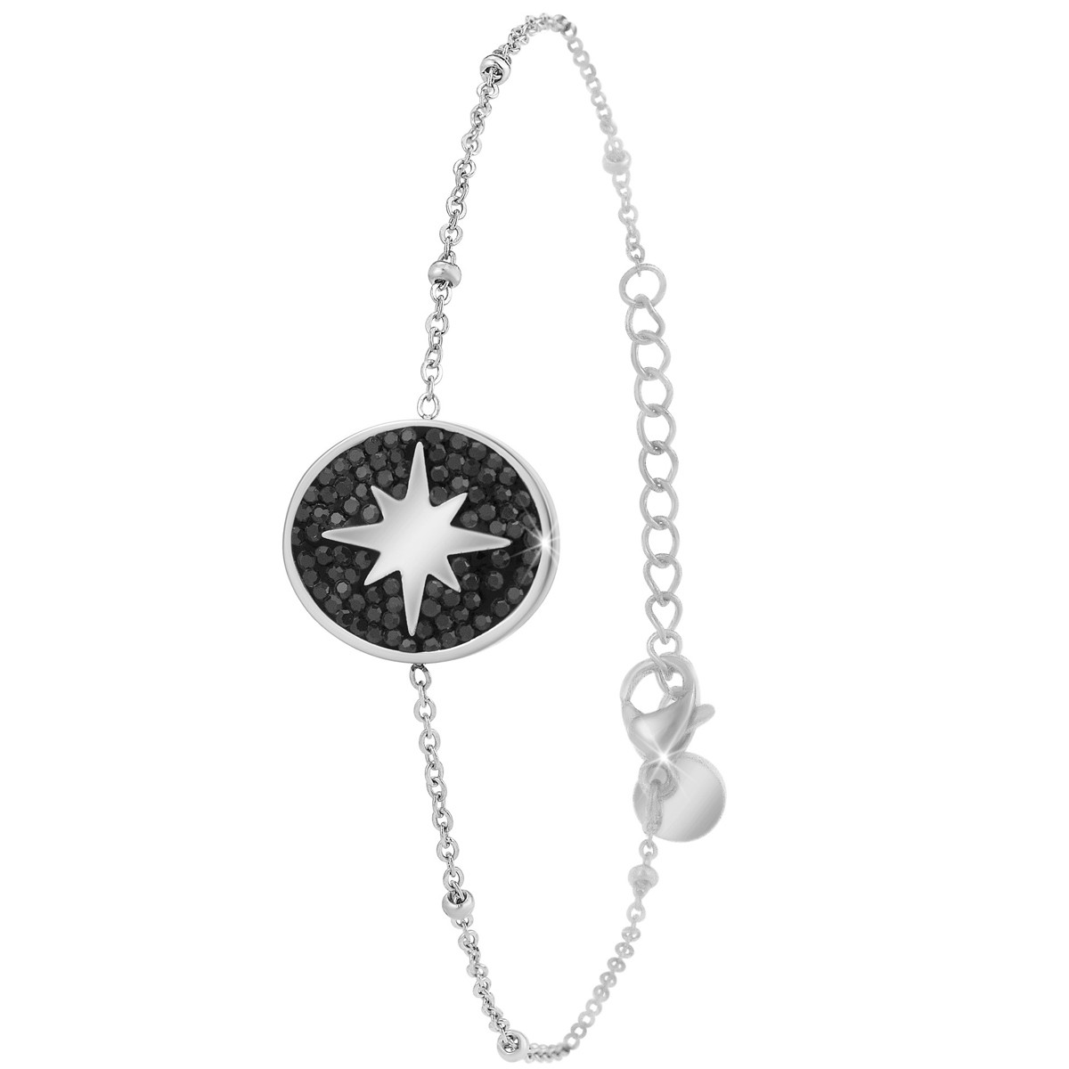 Bracelet - Cristaux & acier inoxydable - Argenté