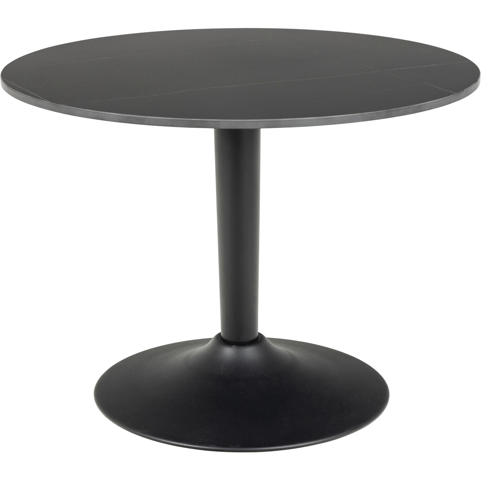 Salontisch Malta rund Keramik schwarz matt 60 x 45 x 60 cm