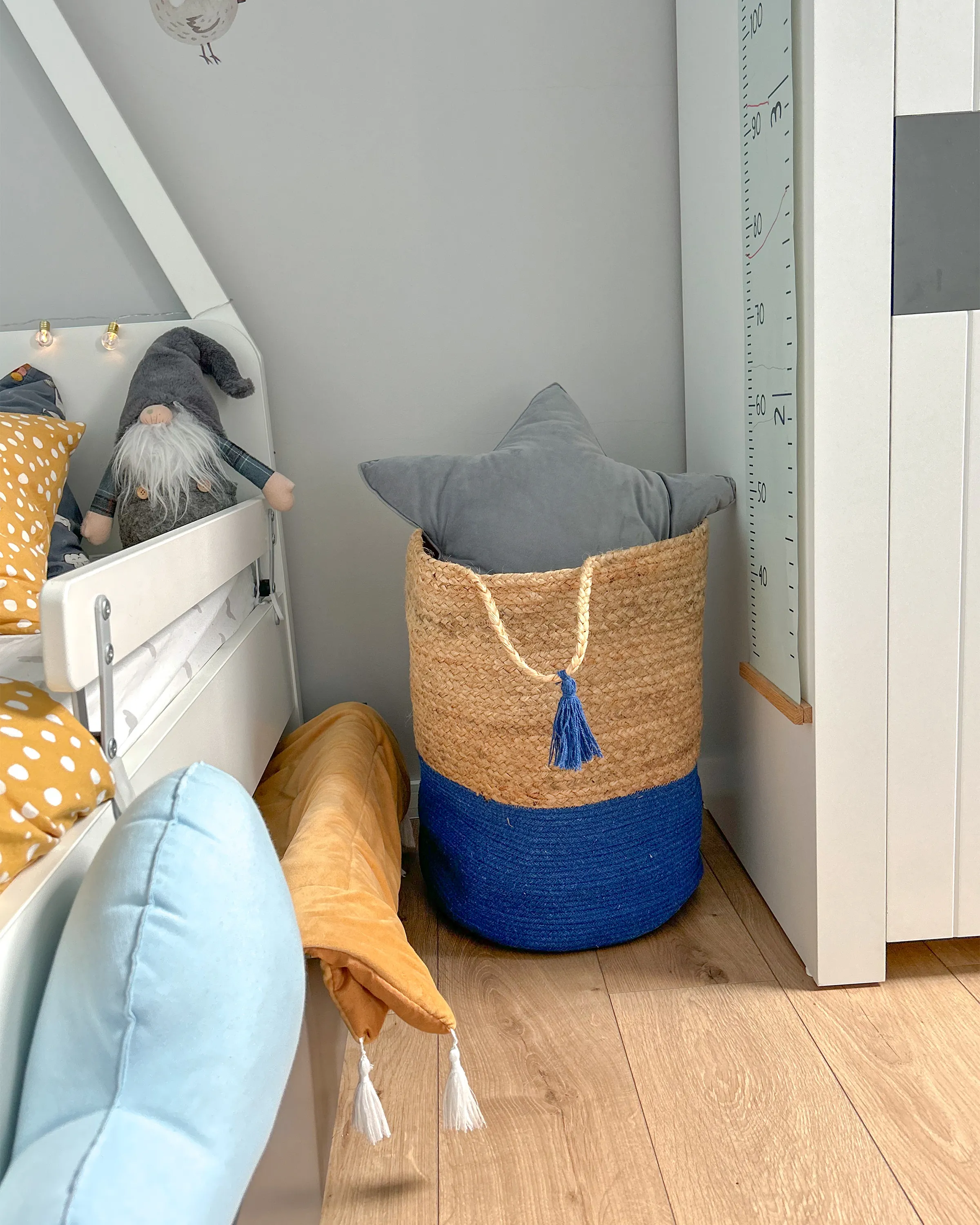 Set van 2 manden GAJAR Jute Marineblauw