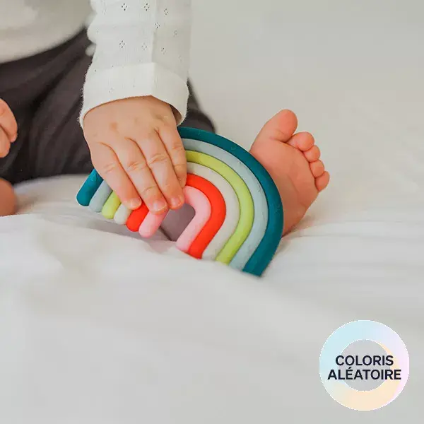 Suavinex Anneau de Dentition Silicone Étape 1 Arc en Ciel