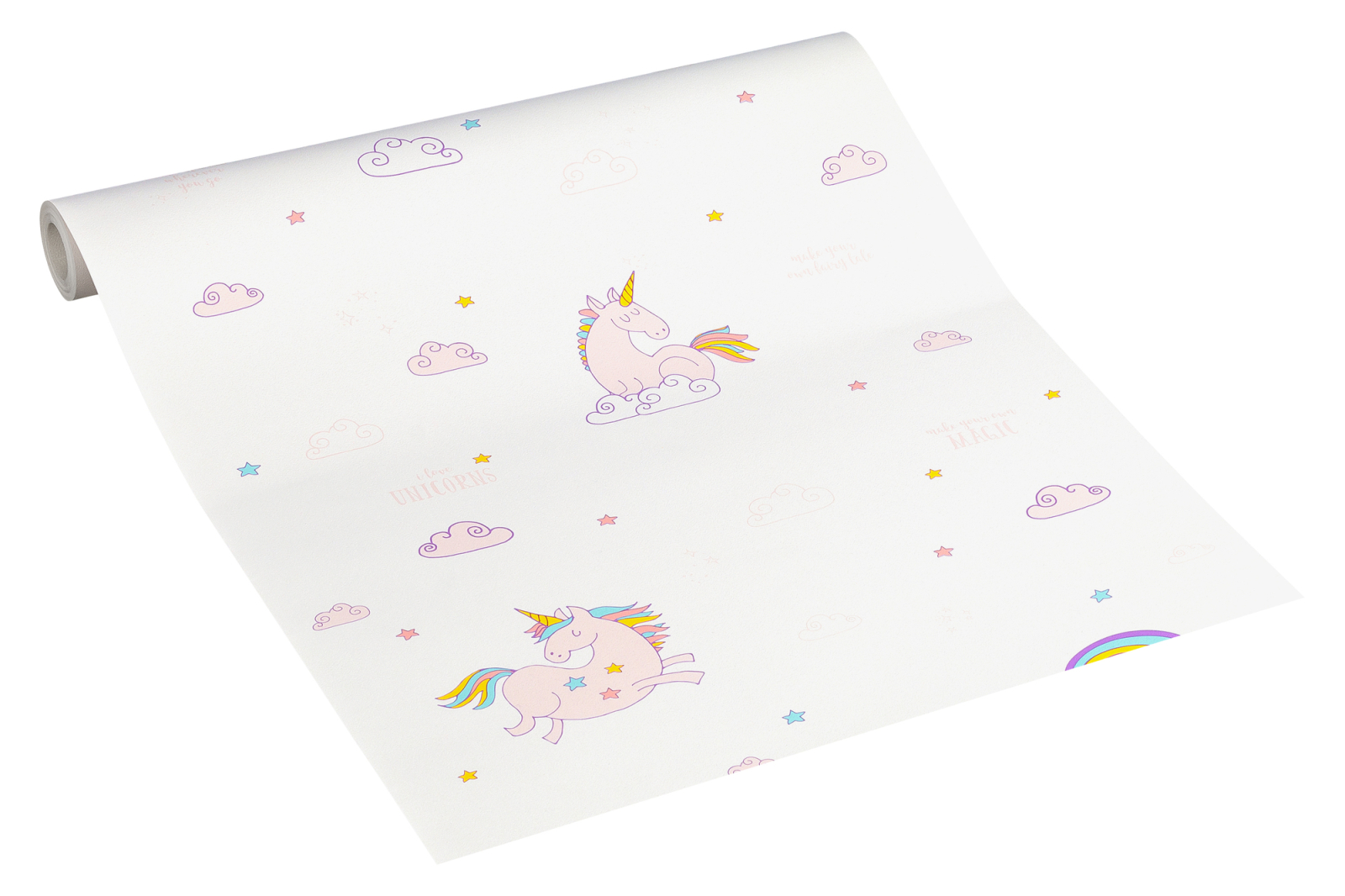 Papiertapete BOYS & GIRLS 6 - rosa-weiß - 10 Meter