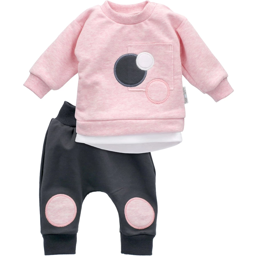 Baby Sweets 2tlg Set Shirt + Hose Lieblingsstücke dunkelgrau rosa