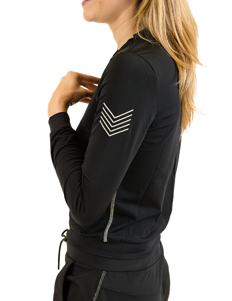HBT BASICS ESSENTIELS | KIMY BLOUSON UNI BLOUSON FEMME NOIR/ARGENT