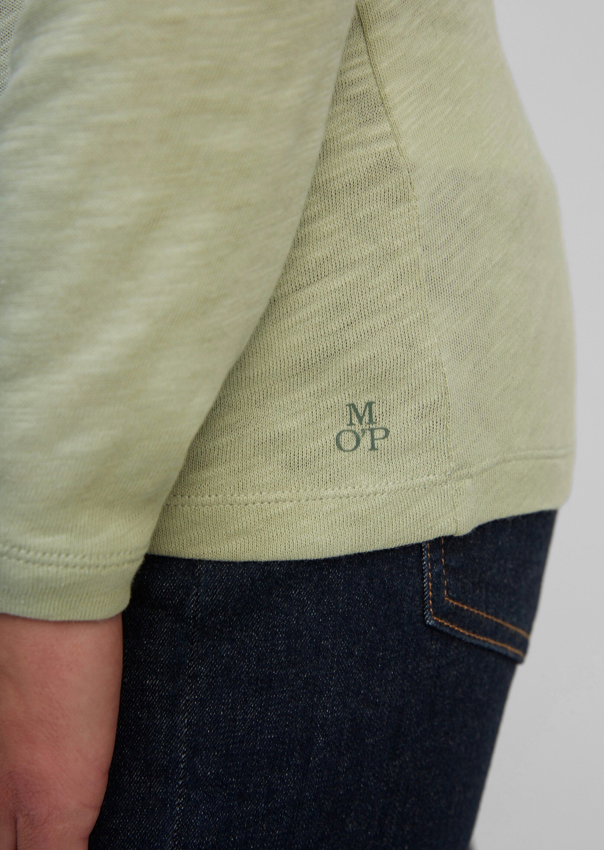 Longsleeve regularaus Slub-Jersey