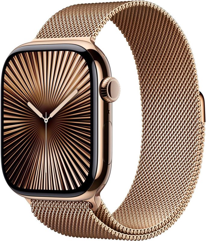 Apple Watch Series 10 - Gouden Titanium Case - Smartwatch - 46mm - Wifi + 4G