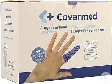 Finger Bob Pansement Doigtier Medium Bleu 50 Pièces