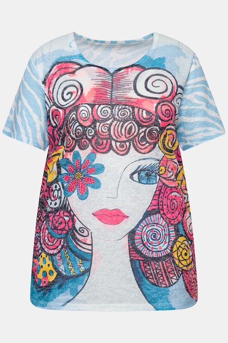 T-Shirt, XL Frauen-Motiv, Halbarm