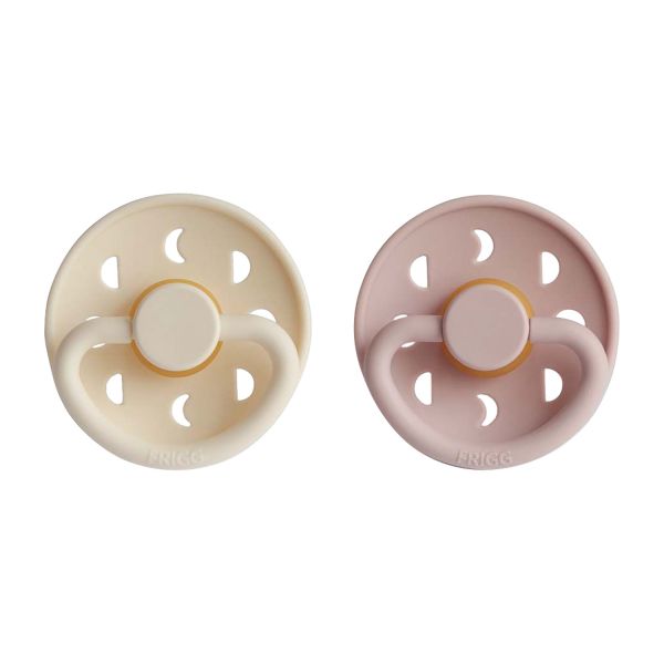 FRIGG Moon Fopspeen Cream / Sage 0-6 Mnd 2 Stuks