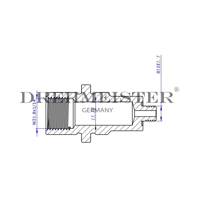 DREHMEISTER Bajonett LPG Adapter M10 - 72,8mm