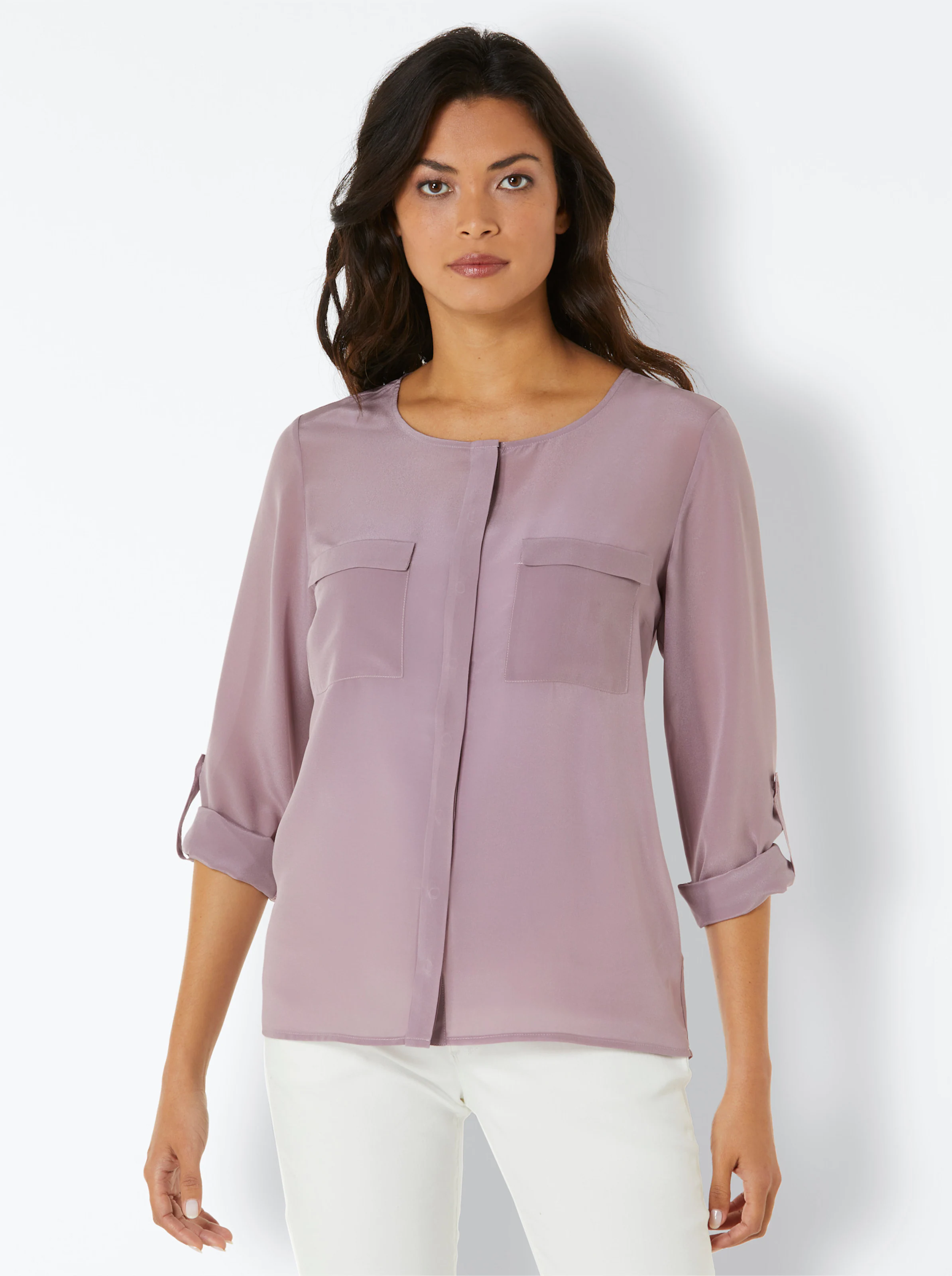 heine Seiden-Bluse in mauve