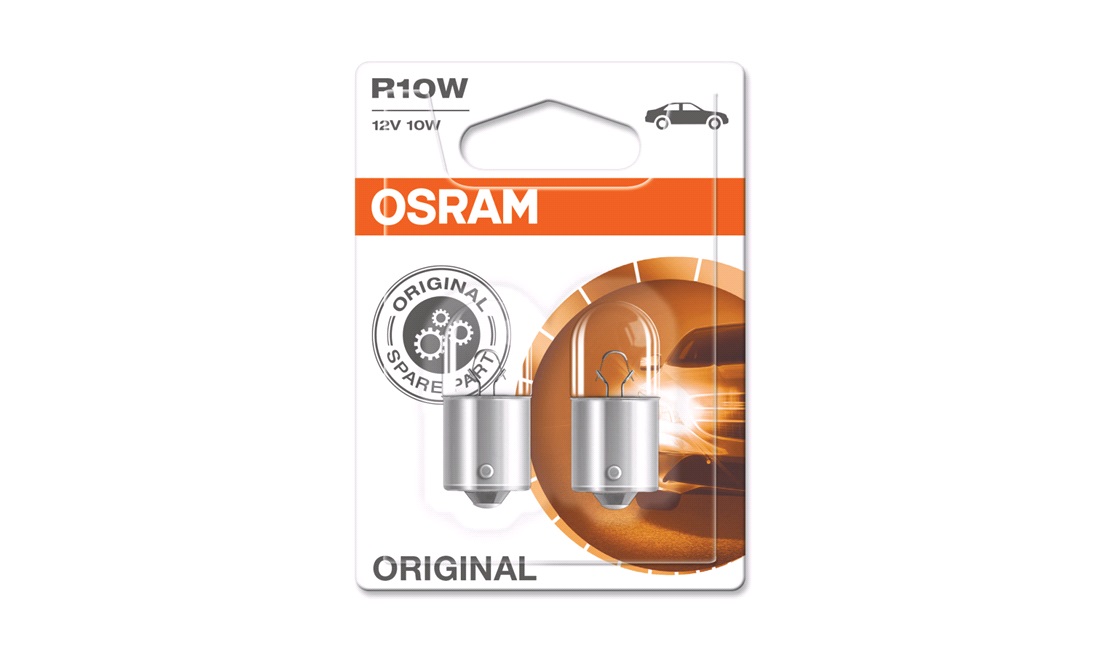 Pæresæt 2 stk. R10W BA15s 12V-10W OSRAM