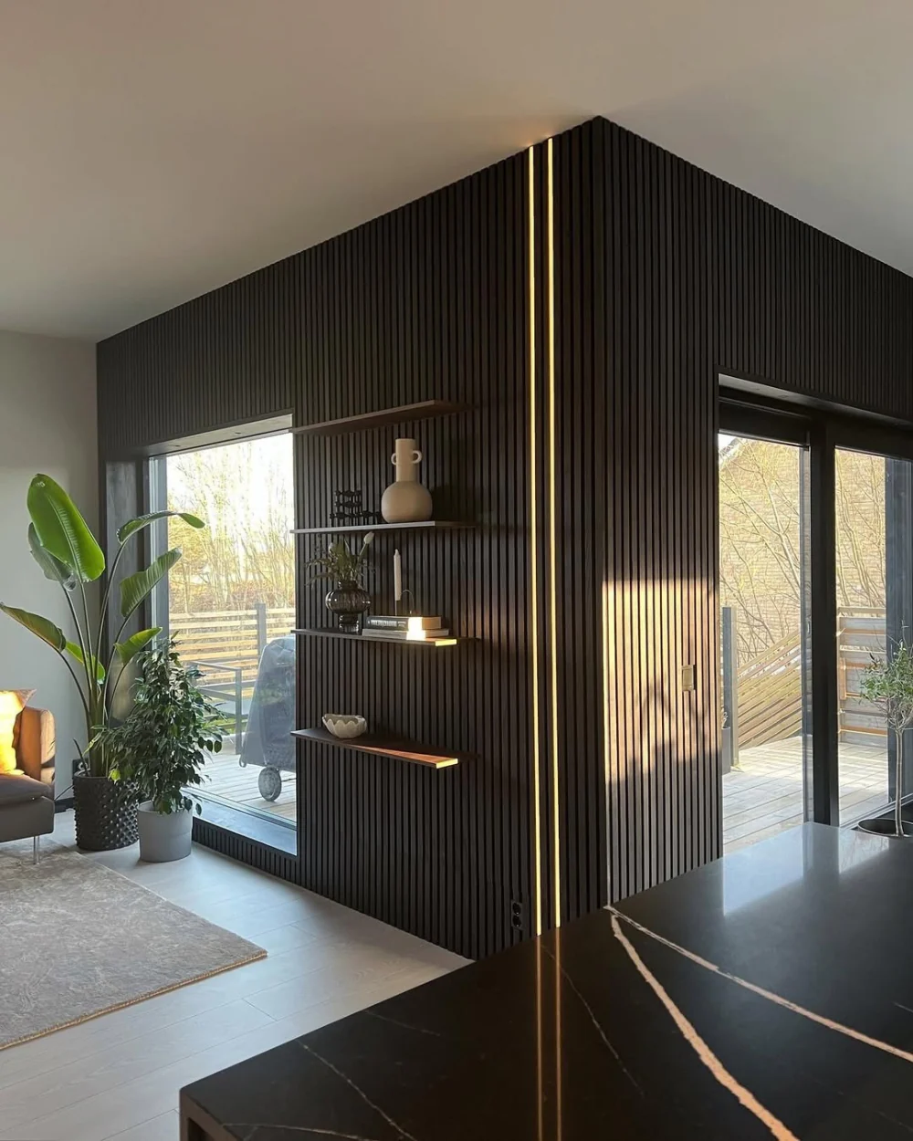 Origineel akoestisch paneel - Zwart 270cm