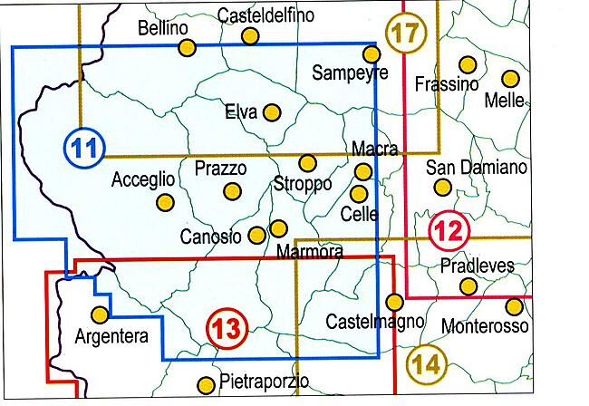 FRATERNALI - 11 ALTA VAL MAIRA ECHELLE 1 25 000